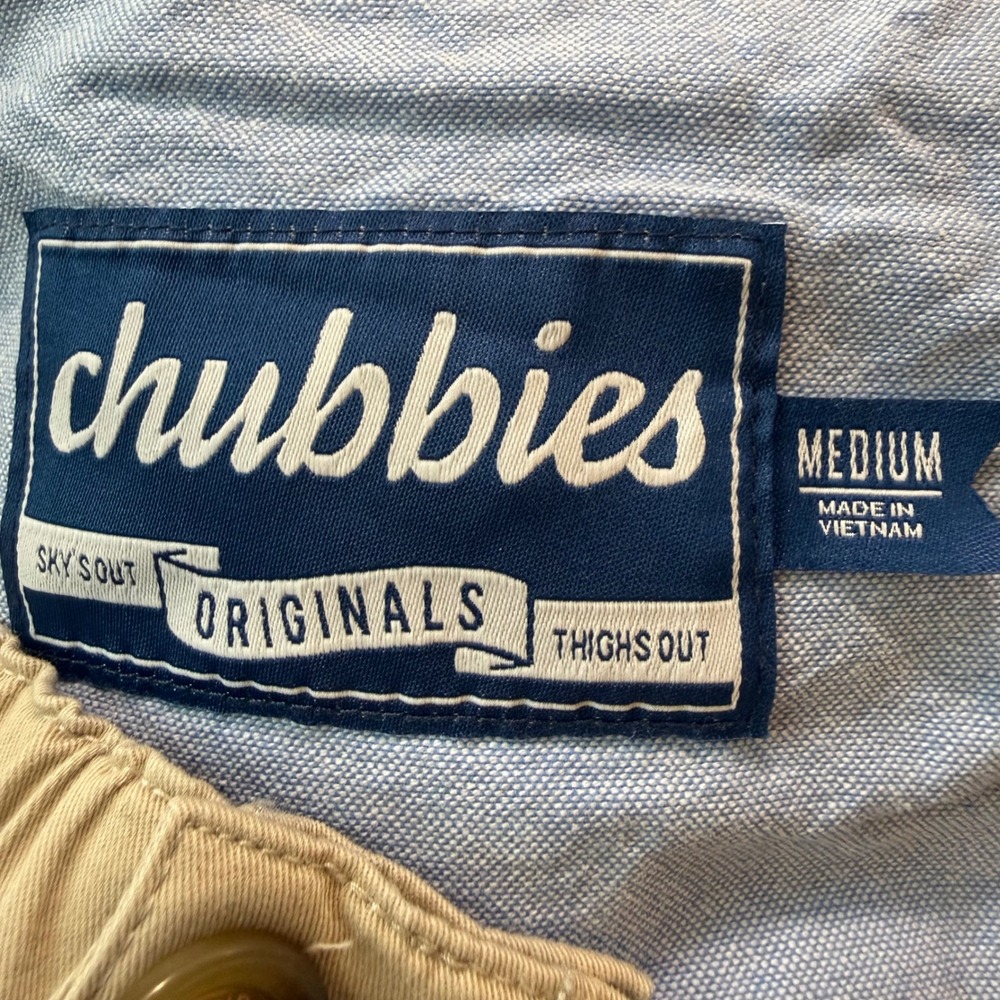 Chubbies Originals Mens Khaki Tan 7 Inch Inseam Stretch Twill Shorts Size Medium - Picture 6 of 8